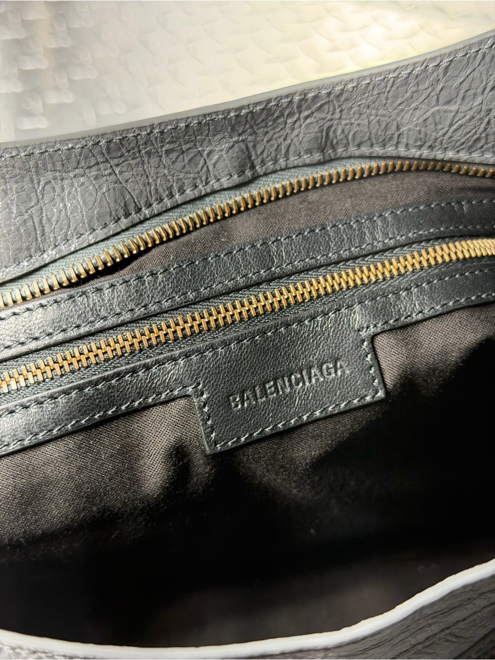 Balenciaga Medium Le City Moto Bag in Grey - Picture 8 of 12